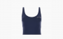 Sporty & Rich Logo-print Cotton Cropped Top "Dark Blue" 