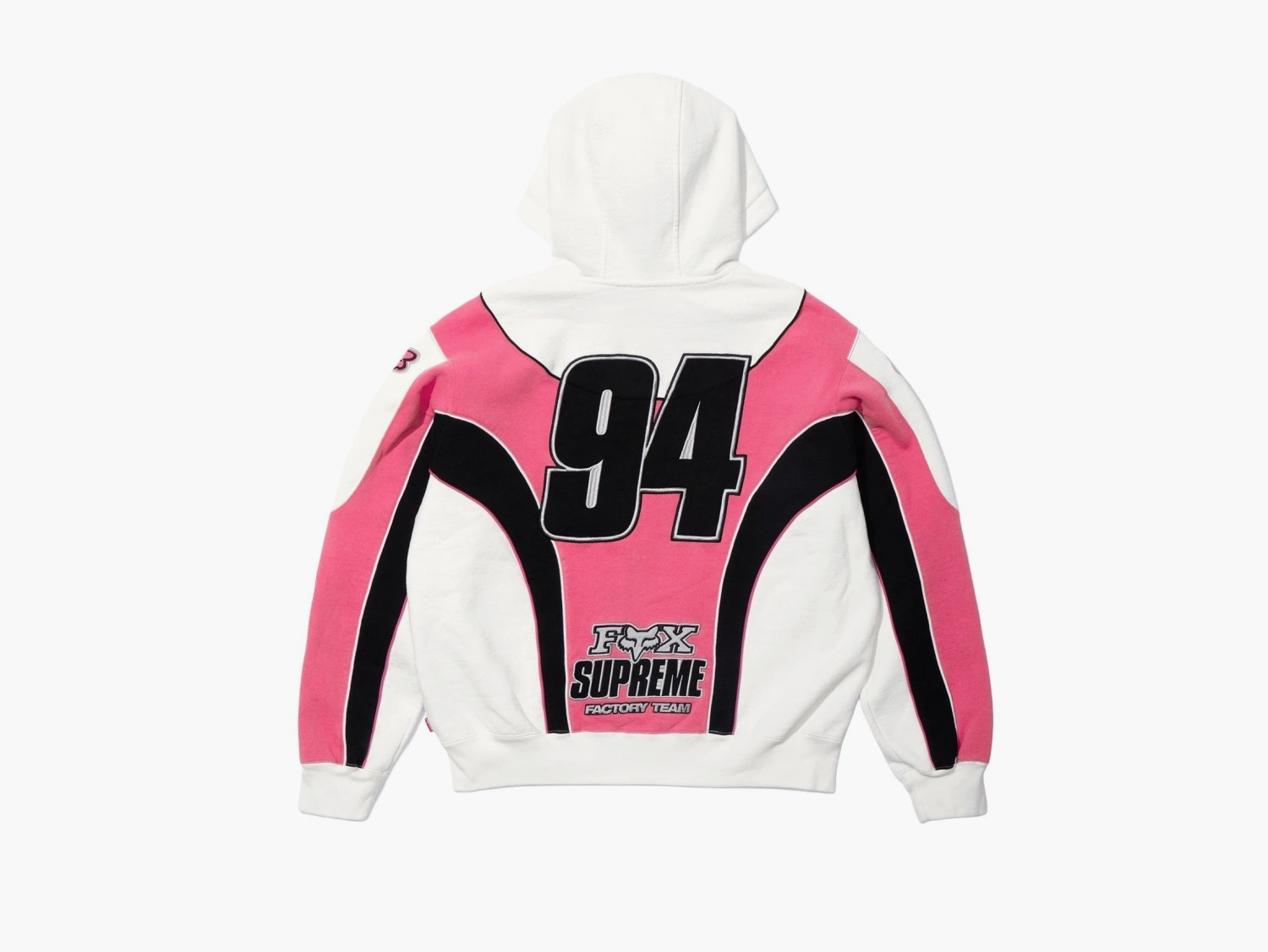 Supreme x Fox Racing Zip Up Hooded Sweatshirt White 