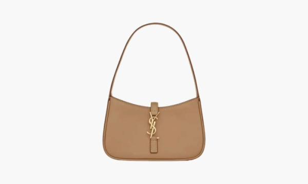 Saint Laurent Le 5 À 7 Mini Smooth Leather Hobo Bag Brown 