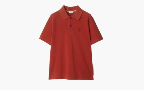Burberry B Snake Cotton Polo Shirt  Geranium 