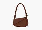 JW PEI Addisyn Faux Suede Panel Shoulder Bag Mocha Brown