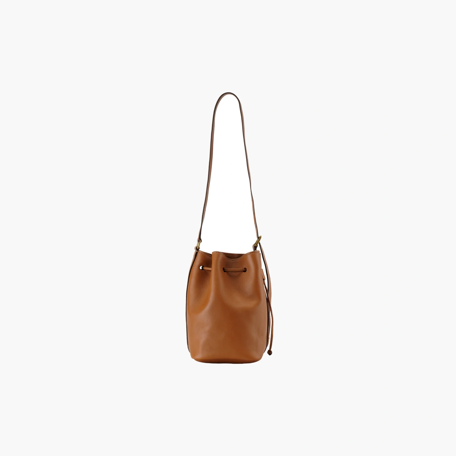 Miu Miu Leather Bucket Bag "Cognac" 