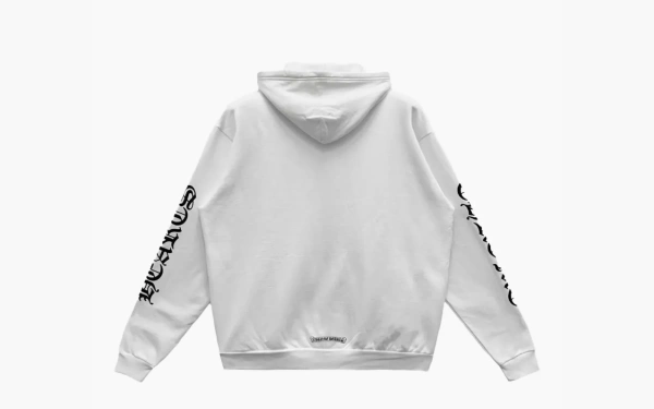 Chrome Hearts Vertical Logo FU Hood Zip Up Hoodie White 