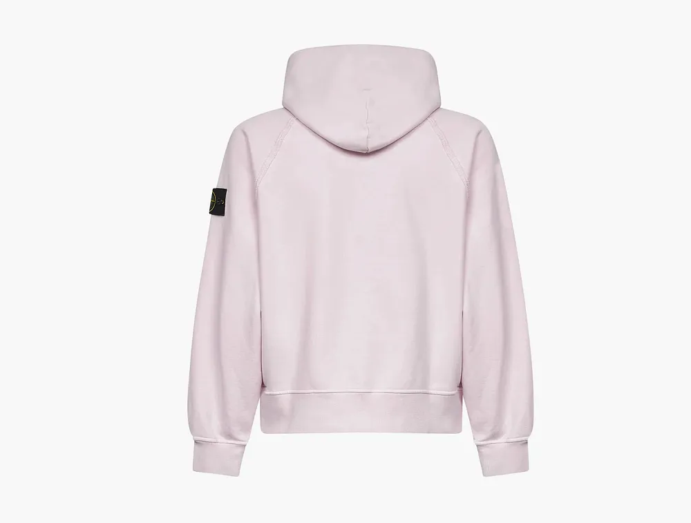 Stone Island Brushed Organic Cotton Fleece Sweatshirt Pink