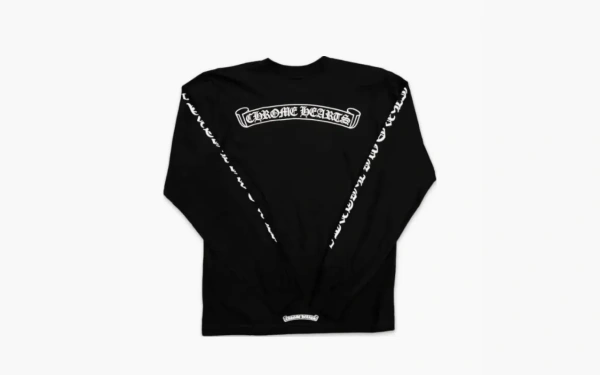 Chrome Hearts Scroll Logo Long Sleeve Black 