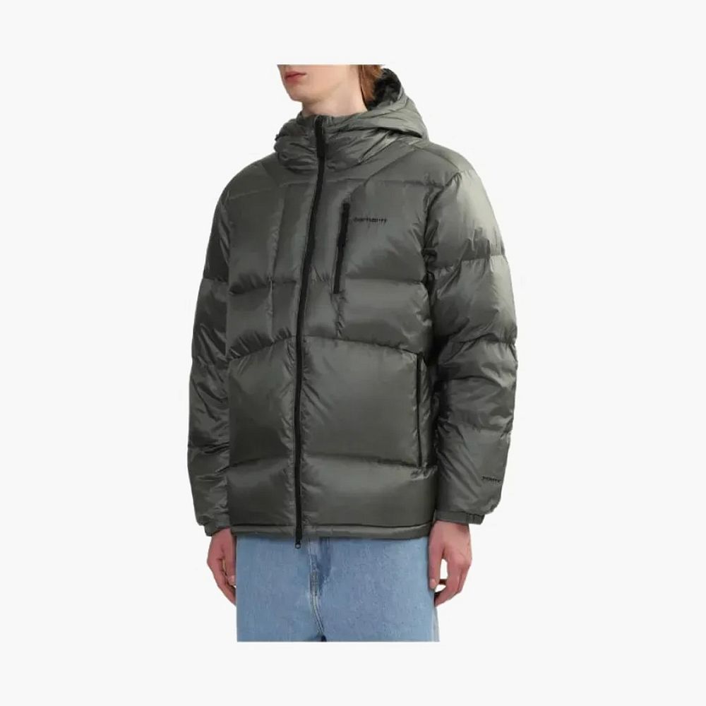 Carhartt WIP Hooded Down Puffer Jacket Grey