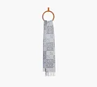 Loewe Scarf In Wool and Cashmere Blue/White