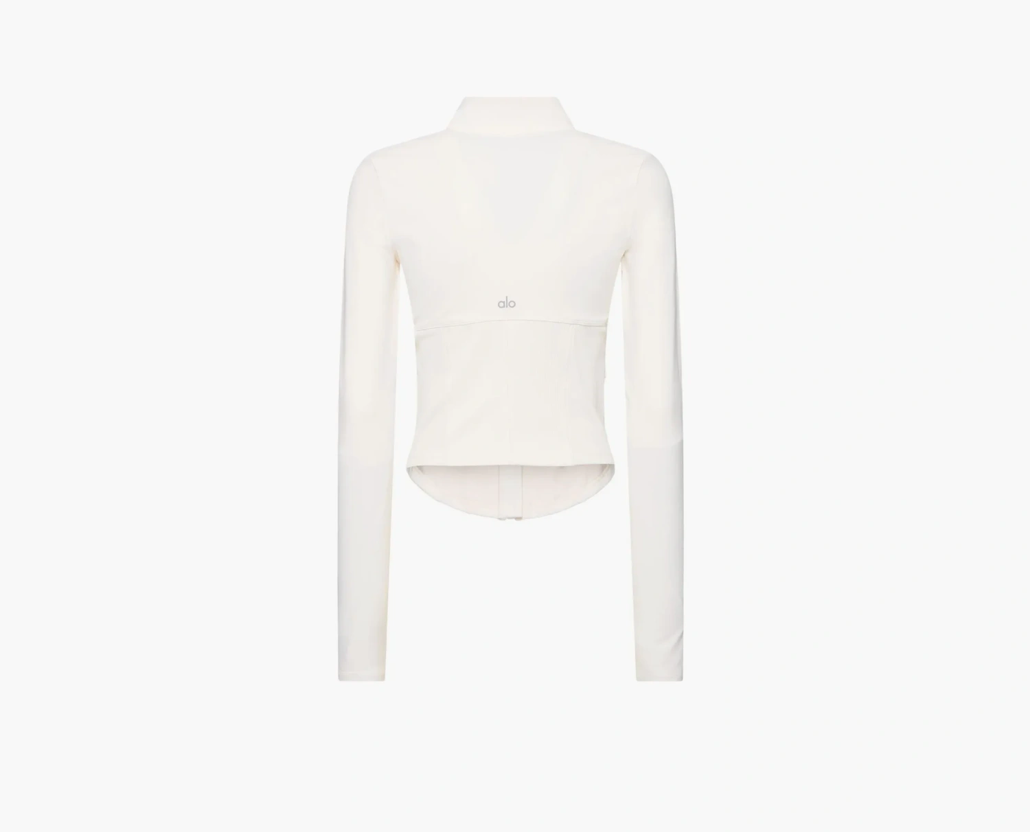 Alo Yoga Airbrush Corset Full Zip Jacket Ivory 