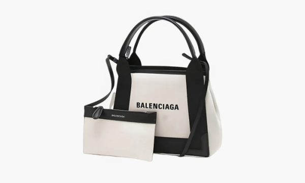 Balenciaga Cabas Handbag Ivory Black 