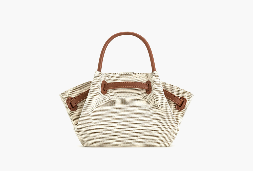 JW PEI Hana Mini Tote Bag Brown Canvas