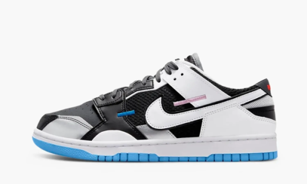 Nike Dunk Low Scrap Mismatch / Black Neutral Grey University Blue White 