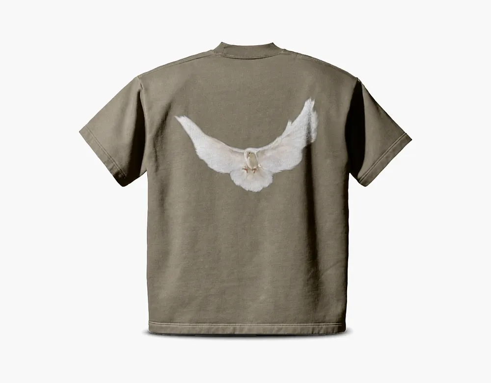 Yeezy x Gap x Balenciaga Dove Padded Heavy Fleece Tee «Washed Black» С плечами