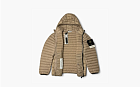 Stone Island Gray Garment-dyed Down Jacket Brown