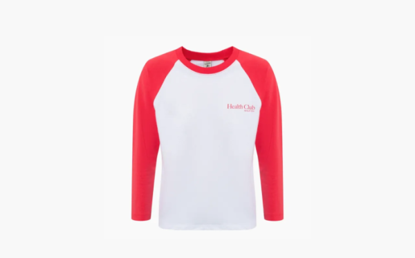 Sporty & Rich Health Club Baseball T-shirt WMNS Red White 