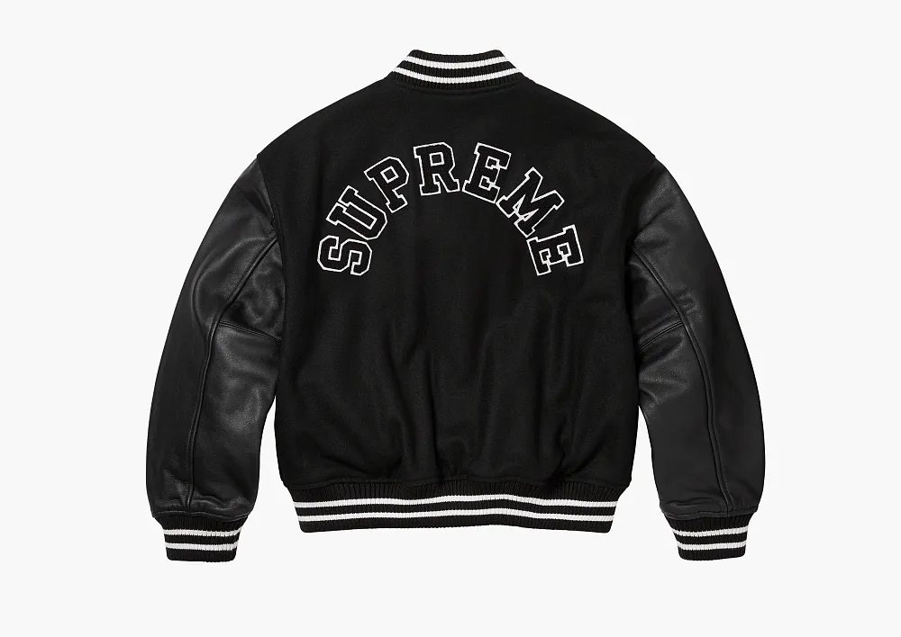 Supreme Tiger Varsity Jacket Black