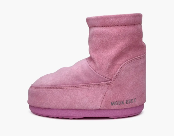 Moon Boot No Lace Suede Boot Pink 
