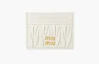 Miu Miu Matelasse Nappa Leather Card Holder White