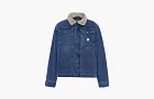 Carhartt 0J6323 DENIM SHERPA-LINED JACKET 2 RELAXED FIT Beech