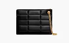 Celine Small Pouch with Chain in Quilted Calfskin Black