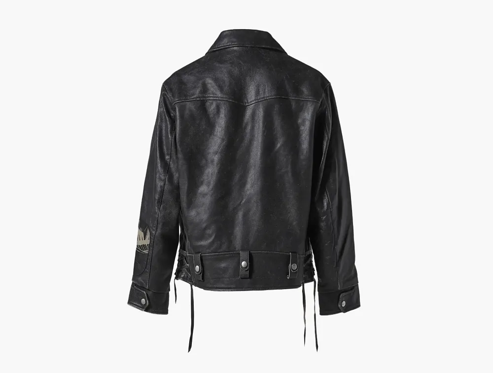 Enfants Riches Déprimés Pianist Distressed Leather Jacket Black