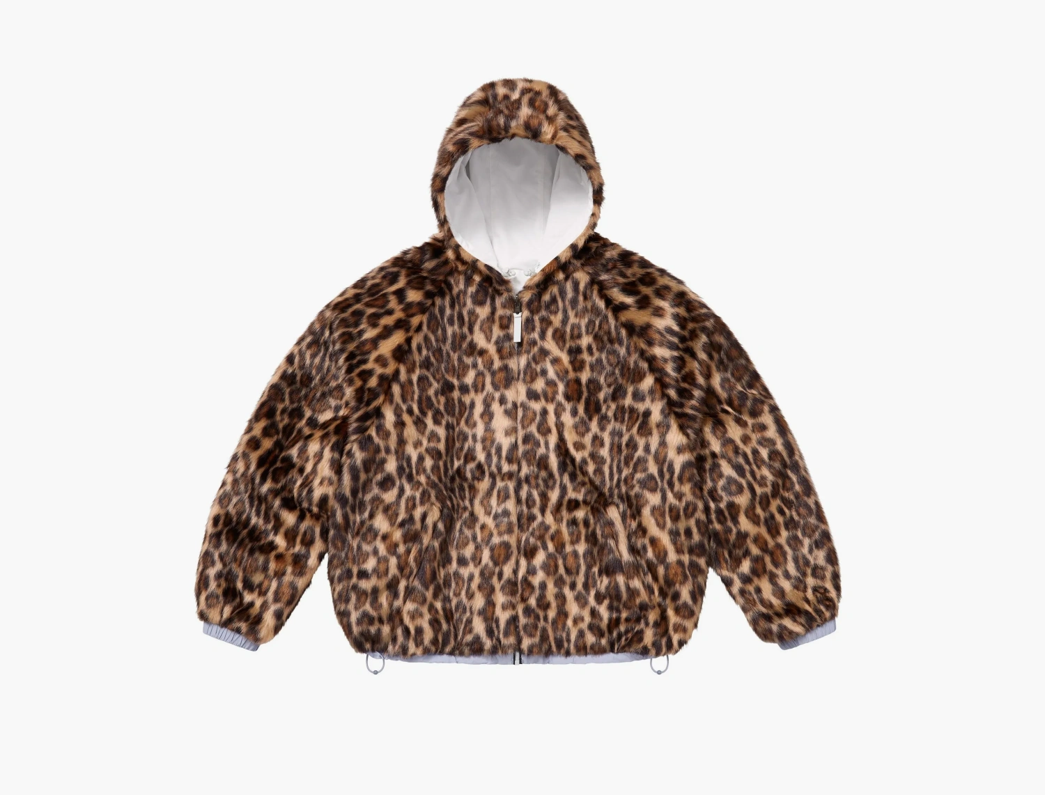 Supreme Faux Fur Reversible Hooded Track Jacket  White 