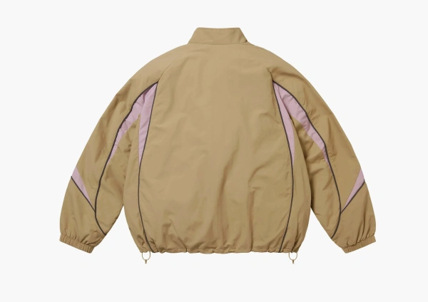 Supreme Contrast Piping Track Jacket Tan 