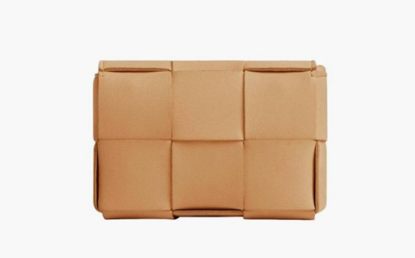 Bottega Veneta Padded Intreccio Cassette Crossbody Bag Brown 