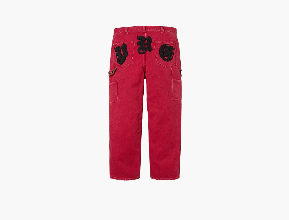 Supreme Old English Canvas Double Knee Painter Pant Red