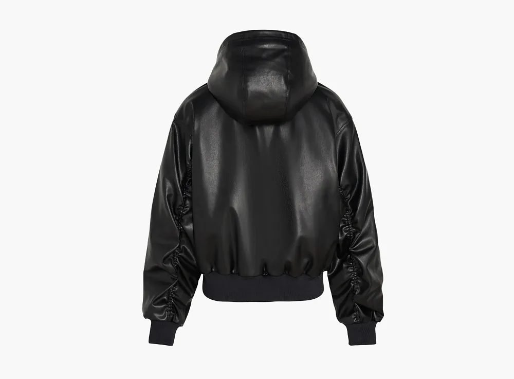 Adidas Originals Pleather Padded Jacket Black