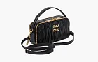Miu Miu Matelassé Bandoliera Handbag Black