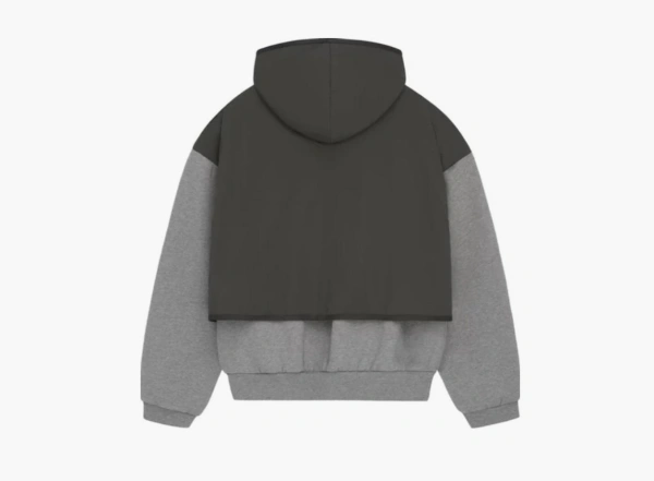 Fear of God Essentials Nylon Fleece Hooded Sweater Dark Heather Oatmeal/Ink  