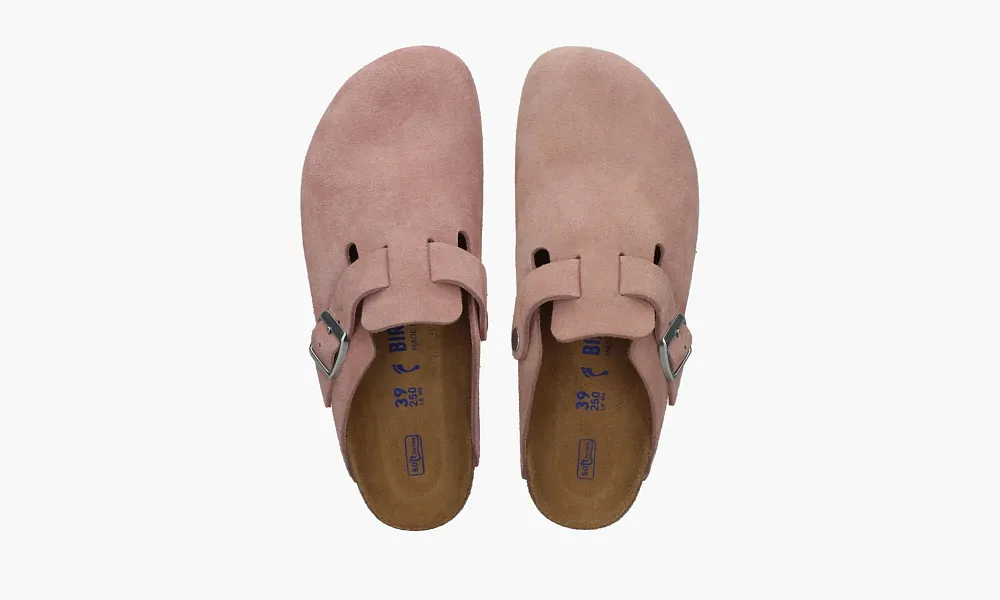 Birkenstock Boston Soft Footbed Suede Pink Clay