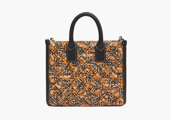 Burberry Freya Monogram Print Quilted Lambskin Bag Multicolor 