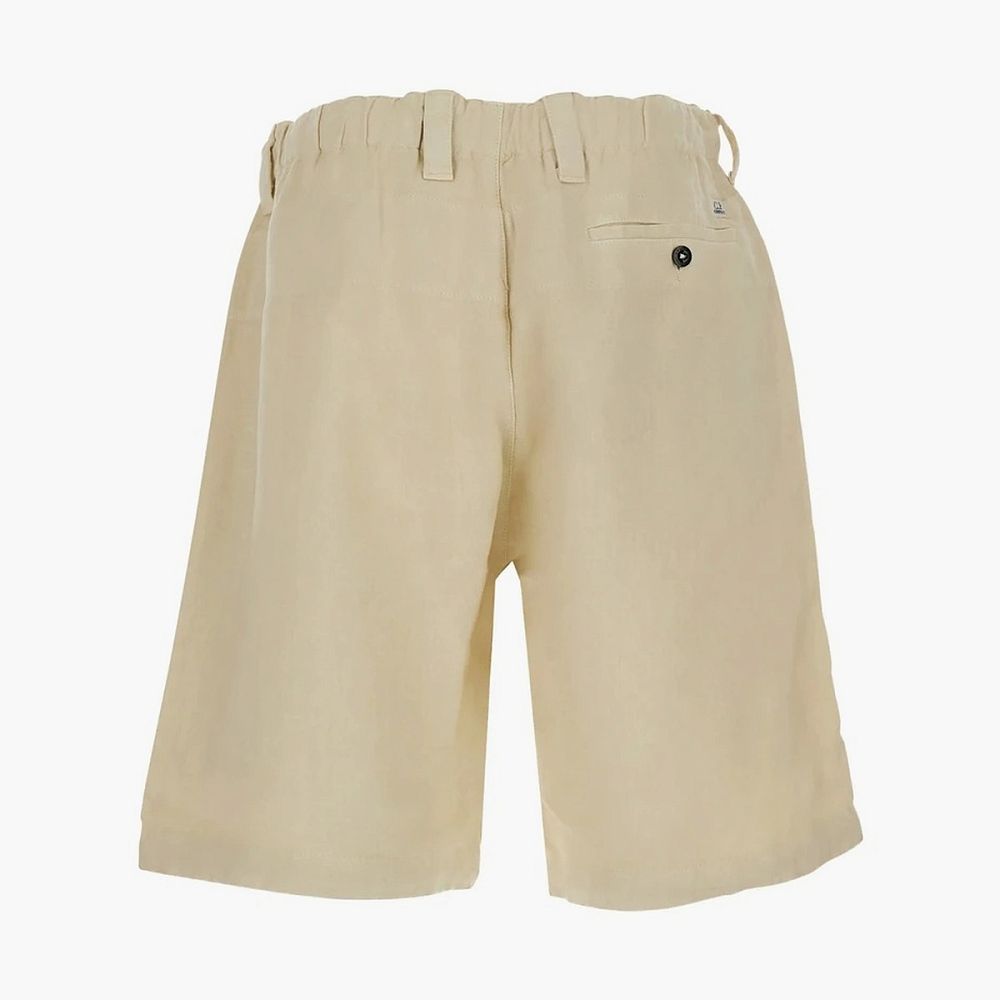 C.P. Company Lino Bermuda Cargo Shorts Sand Beige