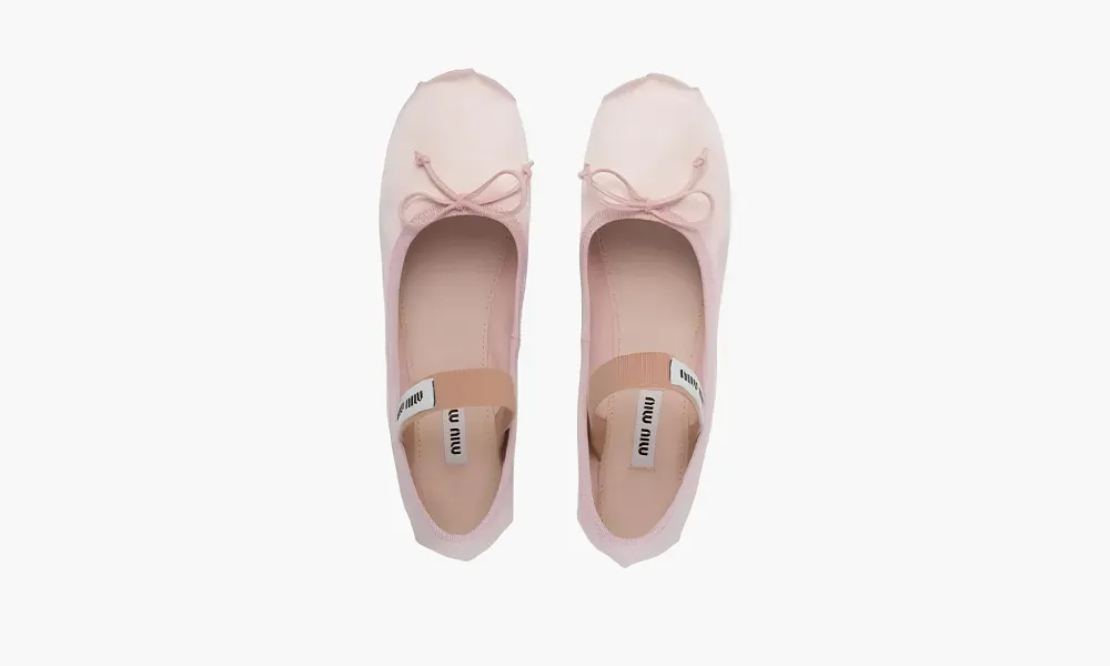 Miu Miu Satin Ballerinas Orchid Pink