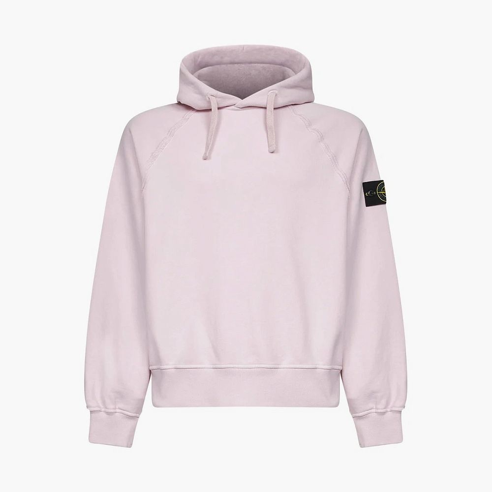 Stone Island Brushed Organic Cotton Fleece Sweatshirt Pink