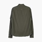C.P. Company Logo Plaque Zipped Overshirt Olive
