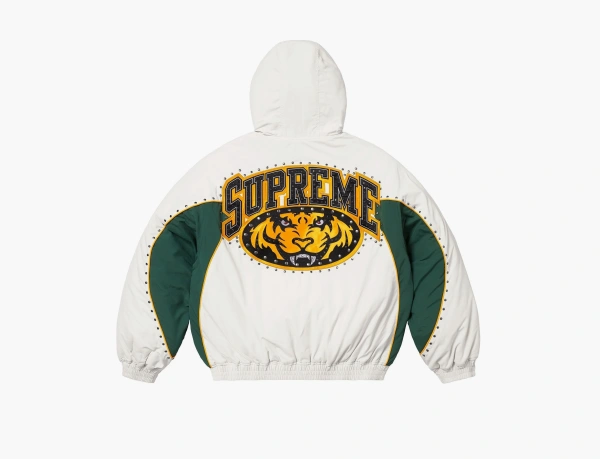 Supreme Studded Stadium Jacket White 