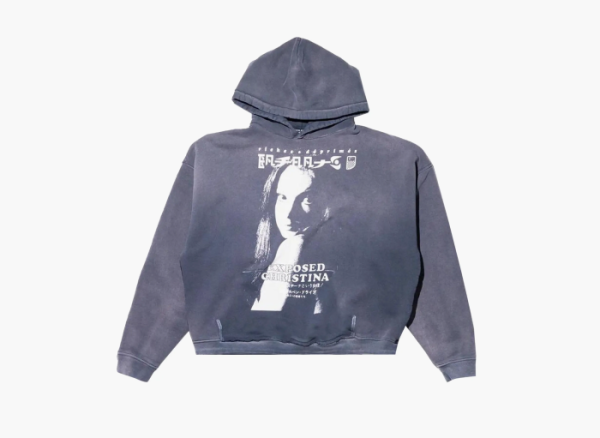 Enfants Riches Déprimés Exposed Christina Hoodie Sun Faded Black 