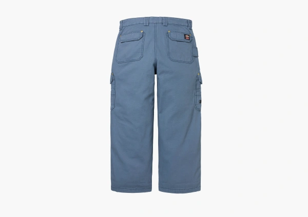 Supreme x Dickies Flannel Lined Cargo Pants Light Blue 