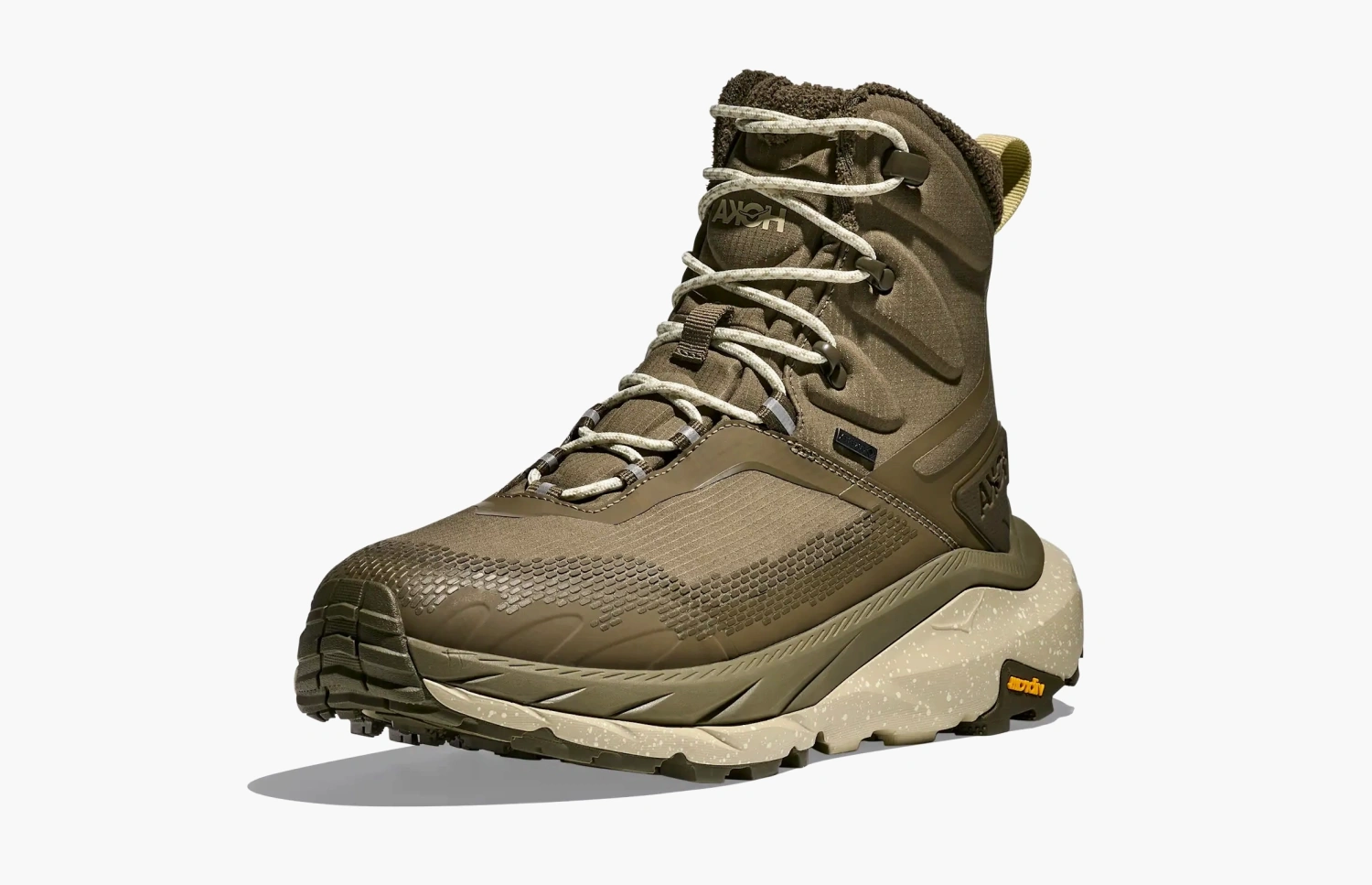 Hoka One Kaha 2 Frost Gore Tex Antique Olive Oyster Mushroom 