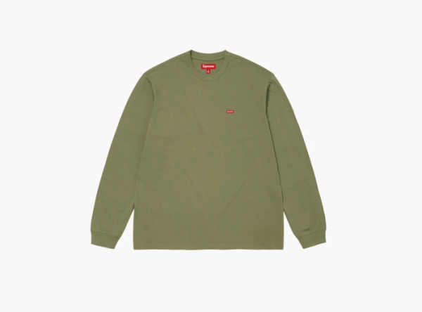 Supreme Small Box L/S Tee Washed Olive 