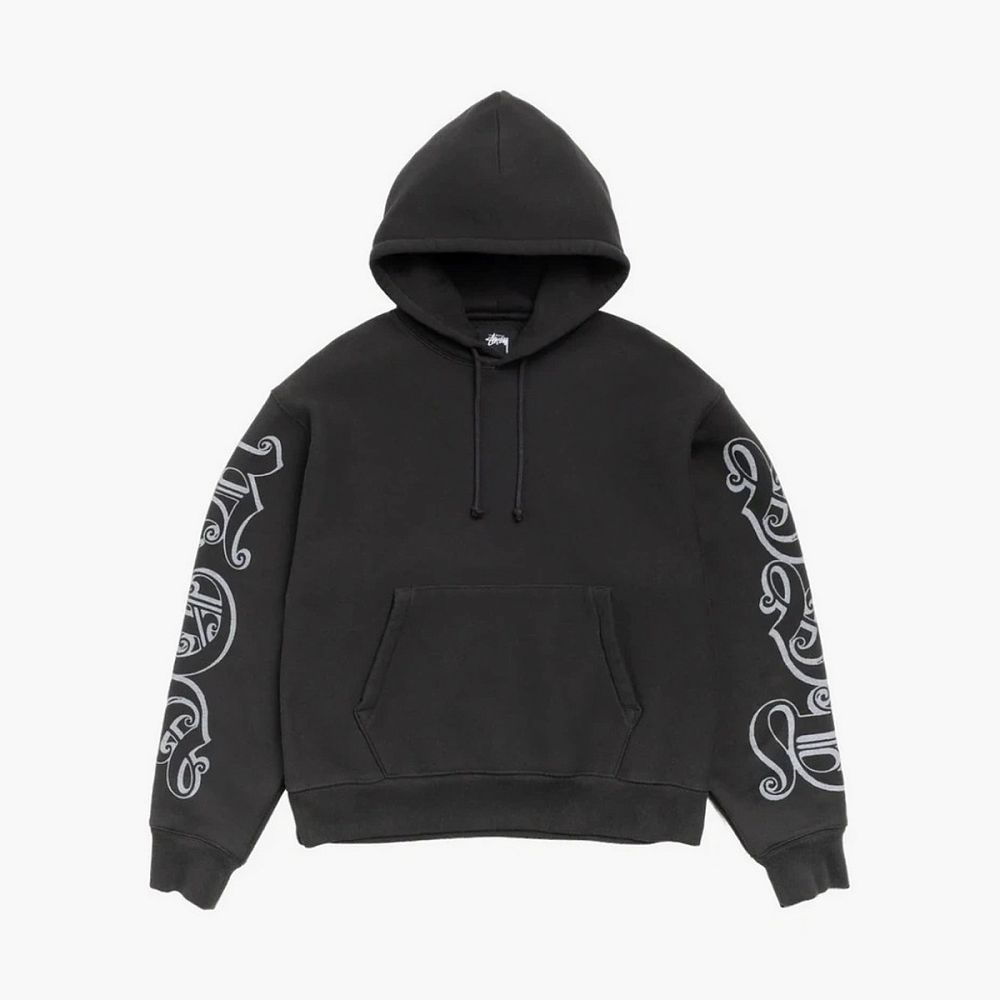 Stussy Motif Print Hoodie Black
