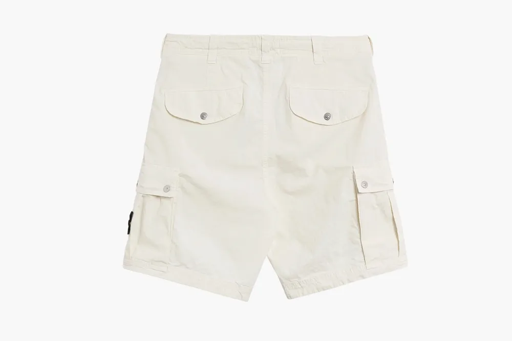 Stone Island Stretch Ripstop Shorts Ivory