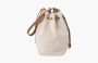 Miu Miu Canvas and leather bucket bag "Beige/Brandy" 