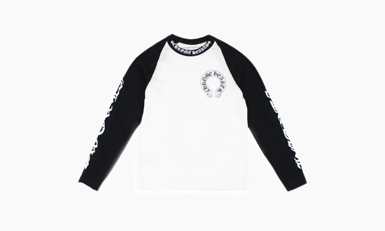 фото Chrome Hearts Horseshoe Baseball Shirt "White / Black" (Лонгсливы)-13831FW220104HNLS