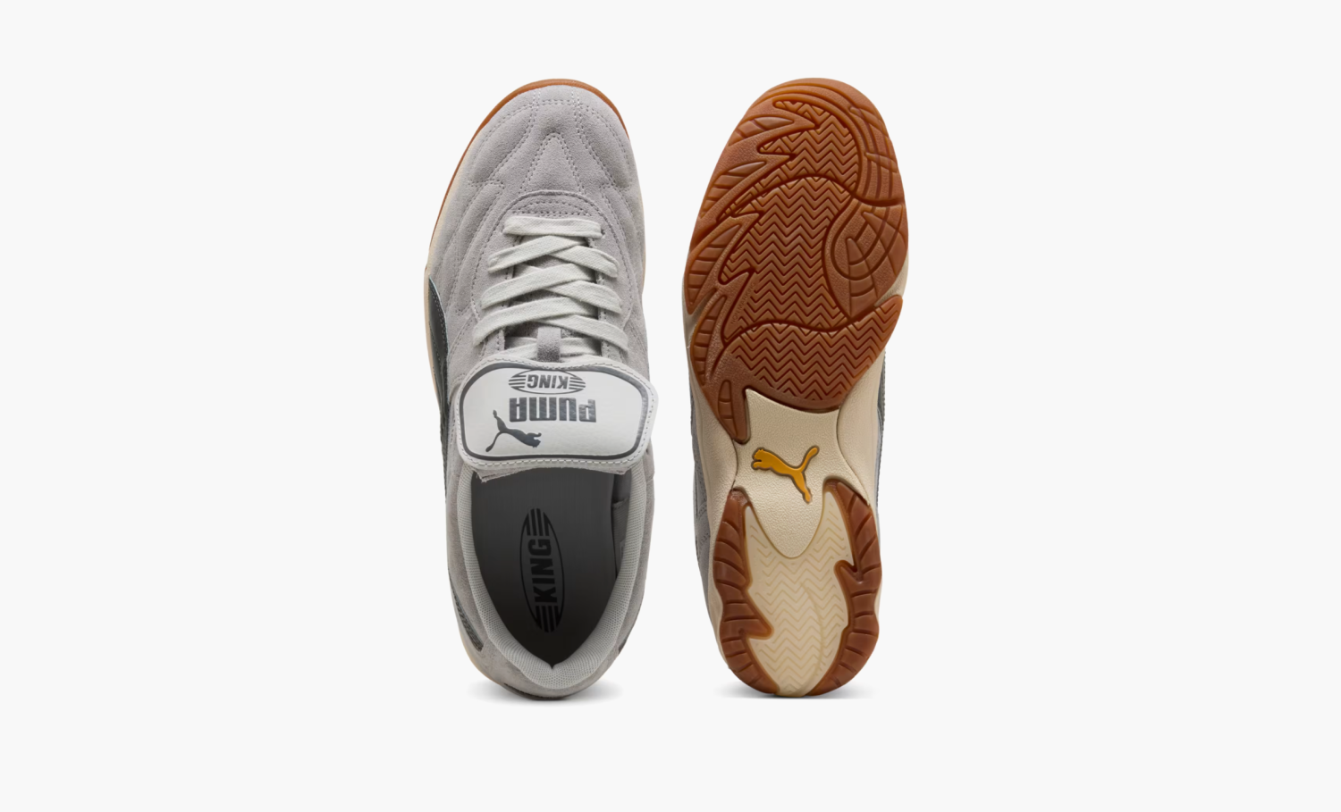 Puma King Indoor Suede "Grey Echo Alpine Snow" 