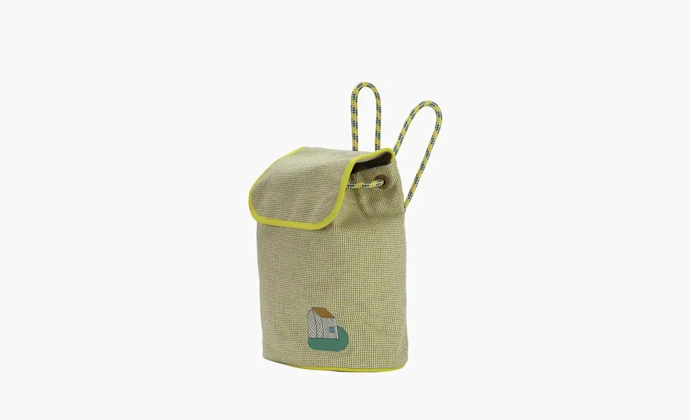 HERMES Canvas Backpack Lemon & Green