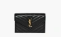 Saint Laurent Envelope Chain Wallet Noir 