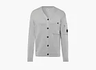 C.P. Company Compact Cotton Lens Cardigan Grey